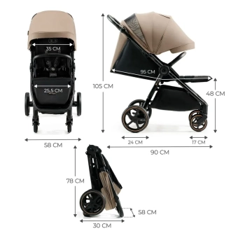 Коляска прогулянкова Kinderkraft Mitzy Linen Beige/Бежевий - Фото 6