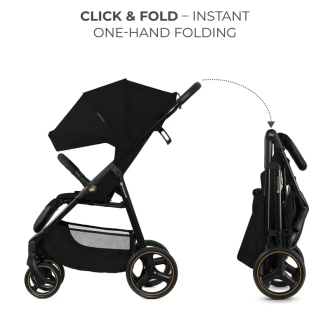 Коляска прогулочная Kinderkraft Trig 3 Onyx Black/Черный - Фото 3
