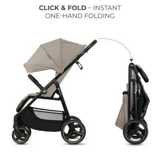 Коляска прогулочная Kinderkraft Trig 3 Stone Beige/Бежевый - Фото 3
