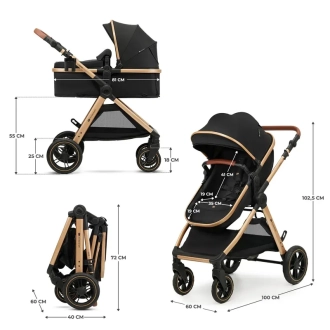 Коляска 2 в 1 Kinderkraft Esme Black/Чорний - Фото 2