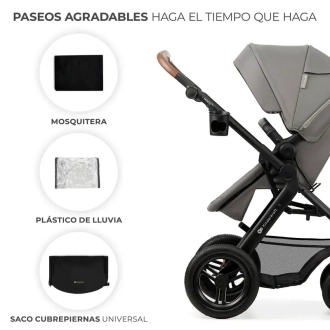 Коляска 3 в 1 Kinderkraft Moov 2 Air Light Gray/Сірий - Фото 2