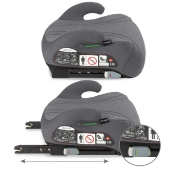 Автокрісло бустер 125–150 см Kidwell Bono ISOFIX Gray/Сірий - Фото 2