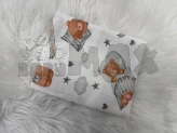 Пелюшка M&Ababy Ведмедик з іграшкою 80×90 см, муслін Білий