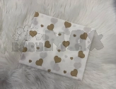 Пеленка M&Ababy Сердечки 95×110 см, ситец Бело-бежевый