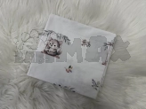 Пелюшка M&Ababy Звірята на гойдалках 80×90 см, бавовна Білий