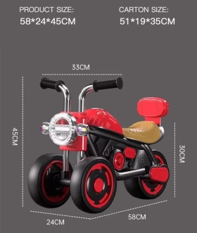 Біговел толокар Tilly BB-0016 Red муз.світ /1/ Червоний - Фото 1