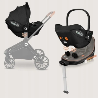 Автокресло с базой 40–87 см Lionelo Moxie i-Size Set Black Carbon/Черный - Фото 2