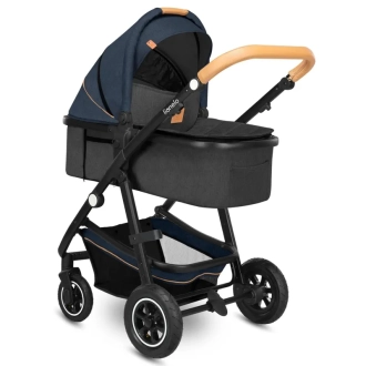 Коляска 3 в 1 Lionelo Amber Blue Navy/Синий - Фото 1