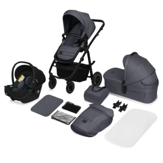 Коляска 3 в 1 Lionelo Amber Plus Grey Graphite/Графитовый - Фото 5