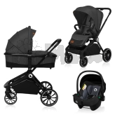 Коляска 3 в 1 Lionelo Mika Grey Graphite/Графитовый