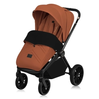 Коляска 3 в 1 Lionelo Mika Plus Brown Rust/Оранжевый - Фото 1