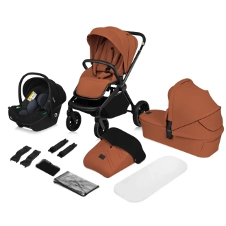 Коляска 3 в 1 Lionelo Mika Plus Brown Rust/Оранжевый - Фото 3