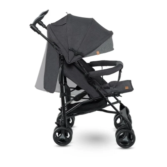 Коляска прогулочная Lionelo Irma Black/Dark Grey/Серо-черный - Фото 1