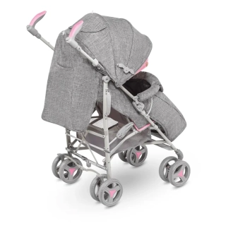 Коляска прогулочная Lionelo Irma Pink/Серо-розовый - Фото 3