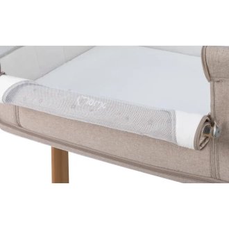 Кроватка приставная 4 в 1 MoMi Smart Bed Beige/Бежевый - Фото 1