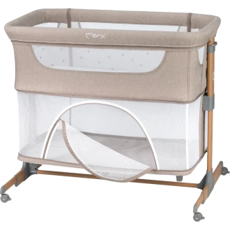 Кроватка приставная 4 в 1 MoMi Smart Bed Beige/Бежевый - Фото 3
