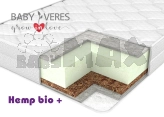 Матрас детский Veres Hemp Bio+ Пена Bio, Кокос, Конопляный настил 120×60×12 см