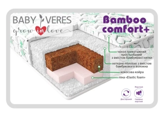 Матрас Veres Bamboo comfort+ Бамбуковое волокно, Кокос, Elastic Foam 160×80×10 см - Фото 1