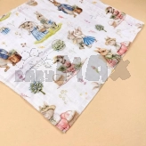 Пелюшка Eldoll Зайчики 80×90 см, муслін Білий