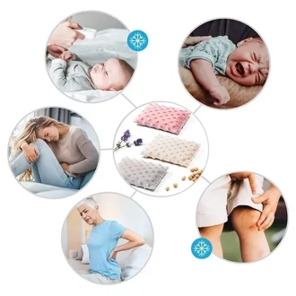 Грілочка з кісточок вишні Babyono 13х16 см Бежевий - Фото 4