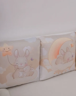 Комплект постельный Veres Bunny 6 предметов Бежевый - Фото 6