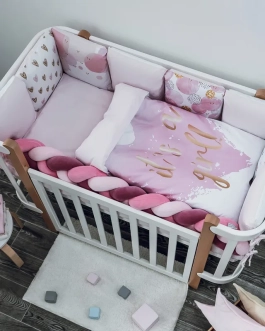 Комплект постельный Veres It's a girl! 6 предметов Розовый - Фото 6