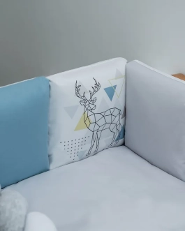 Комплект постільний Veres Scandi blue 6 предметів Блакитний - Фото 5