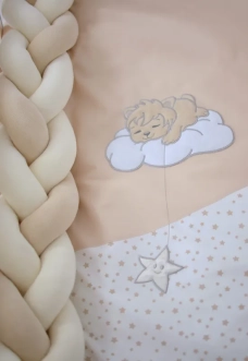 Комплект постільний Veres Sleepyhead beige new 6 предметів - Фото 1