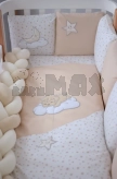 Комплект постільний Veres Sleepyhead beige new 6 предметів