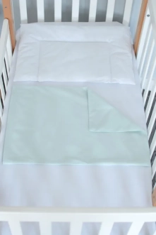 Комплект постільний Veres Lovely baby New 6 предметів Сіро-бірюзовий - Фото 2