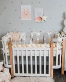 Комплект постельный Veres Smiling animals beige New 6 предметов Бежевый