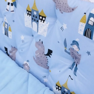 Комплект постельный Veres Velour Brave 5 предметов Голубой - Фото 3