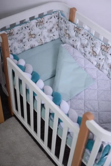 Комплект постельный Veres Velour Mama`s baby 5 предметов Бирюзовый - Фото 1