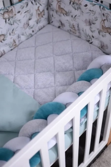 Комплект постельный Veres Velour Mama`s baby 5 предметов Бирюзовый - Фото 3