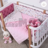 Комплект постельный Veres Velour Rainbow 5 предметов Малиновый