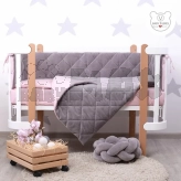 Комплект постельный Veres Velour Taupe-rose 5 предметов Серо-розовый