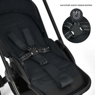 Коляска 2 в 1 El Camino PRESTIGE ME 1124-3 Black/Черный - Фото 19