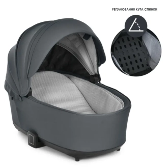 Коляска 2 в 1 El Camino PRESTIGE ME 1124-3 Magnet Gray/Темно-серый - Фото 2