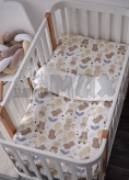 Комплект сменного белья Veres Мишки, фланель 90×110 см Бежевый