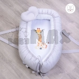 Кокон для новорожденного Veres Giraffe Серый