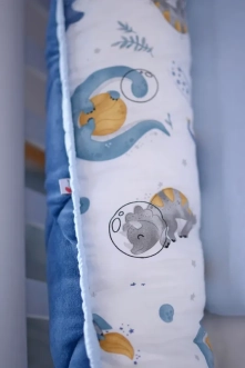 Кокон для новорожденного Veres Velour Dino Синий - Фото 1