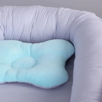 Кокон для новорожденного Veres Velour Mi-Mi Серо-мятный - Фото 3