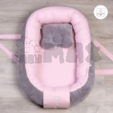 Кокон для новорожденного Veres Velour Taup-rose Серо-розовый
