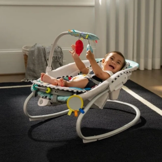 Кресло качалка 4 в 1 Chicco Baby Einstein Kick to It Серый - Фото 4