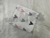 Пелюшка M&Ababy Сердечка 80×90 см, муслін Білий