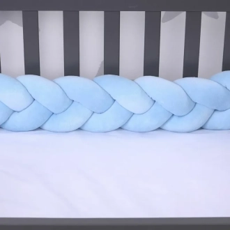Бортик-коса в ліжечко Veres Blue Medium 120 см Блакитний - Фото 1