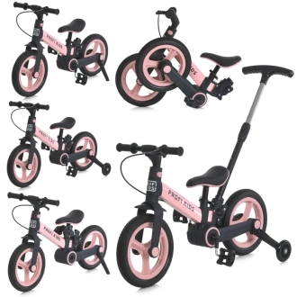 Велосипед беговел PROFI KIDS 12д. MB 1021-3 Черно-розовый - Фото 2