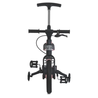 Велосипед беговел PROFI KIDS 12д. MB 1021-3 Черно-розовый - Фото 4