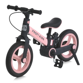 Велосипед беговел PROFI KIDS 12д. MB 1021-3 Черно-розовый - Фото 5