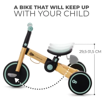 Велосипед трехколесный 3 в 1 Kinderkraft 4TRIKE Sunflower Blue/Желто-бирюзовый - Фото 3